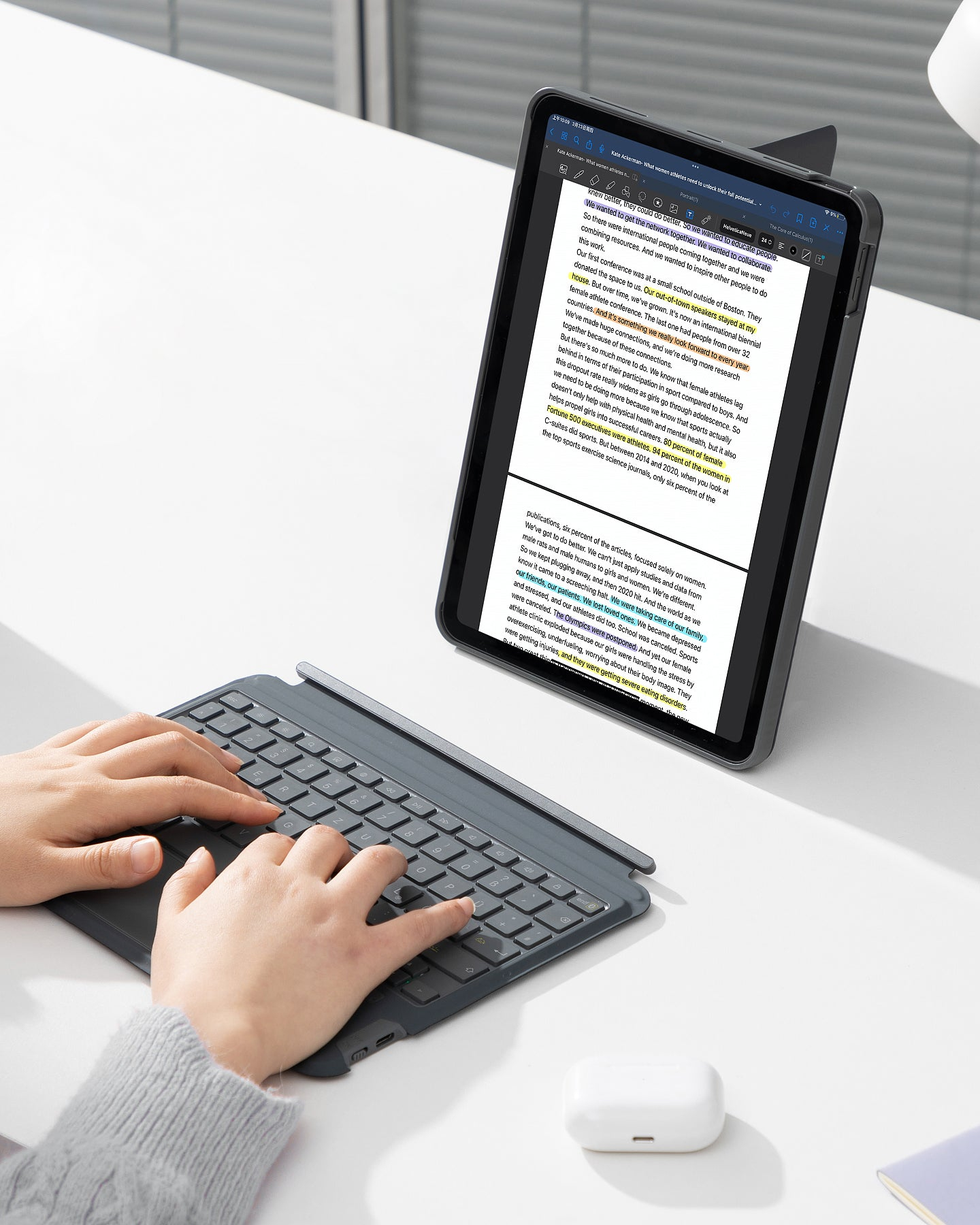 Inateck Keyboard iPad 11 gray 10th Gen. Compatible - TL: Deutsch, QWERTZ, Ansicht 2