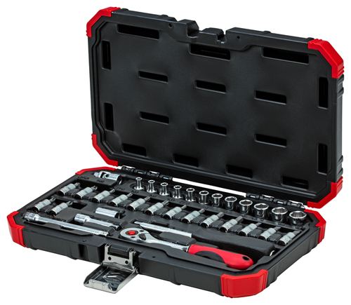 Gedore R49003033 - Steckschlüssel-Satz - 1/4" - Metrisch - 27 Kopf/Köpfe - 4,4.5,5,5.5 bis 13 mm - T15 - T20 - T25 - T30, Ansicht 2