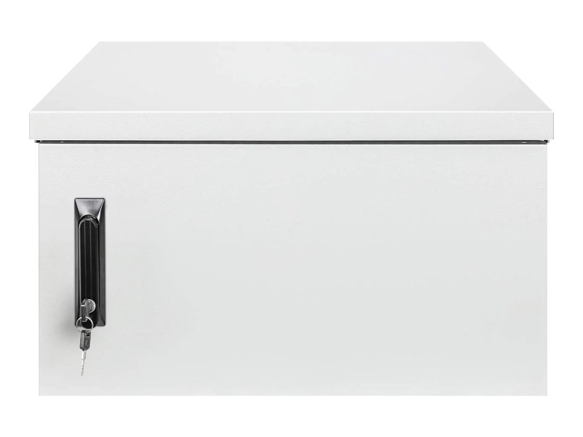 Intellinet Gehäuse - IP55 mit integrierte Lüfter - geeignet für Wandmontage - Hellgrau RAL 7035 - 6U - 48.3 cm (19)