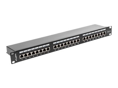 Lanberg PPS6-1024-B - RJ-45 - Cat6 - Schwarz - Metall - 1U - 442 mm, Ansicht 3
