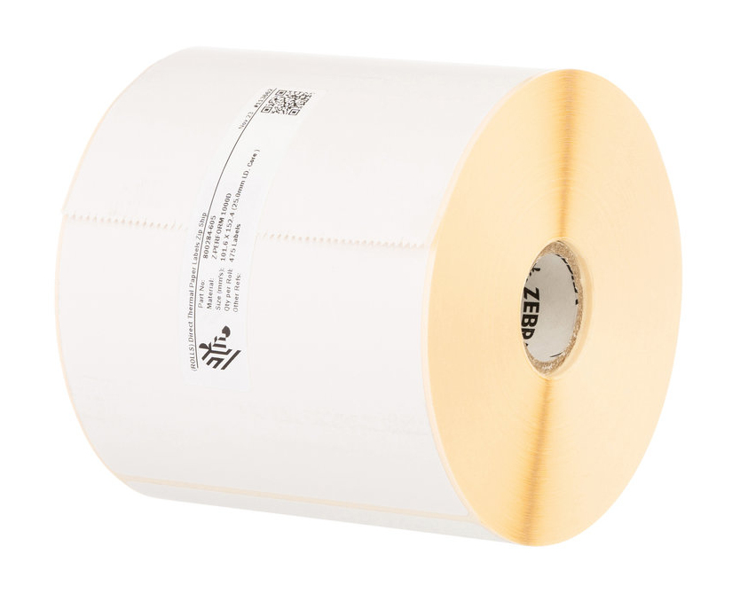 Zebra Z-Perform 1000D - Papier - permanenter Klebstoff - unbeschichtet - 101.6 x 152.4 mm 1760 Etikett(en) (16 Rolle(n), Ansicht 2