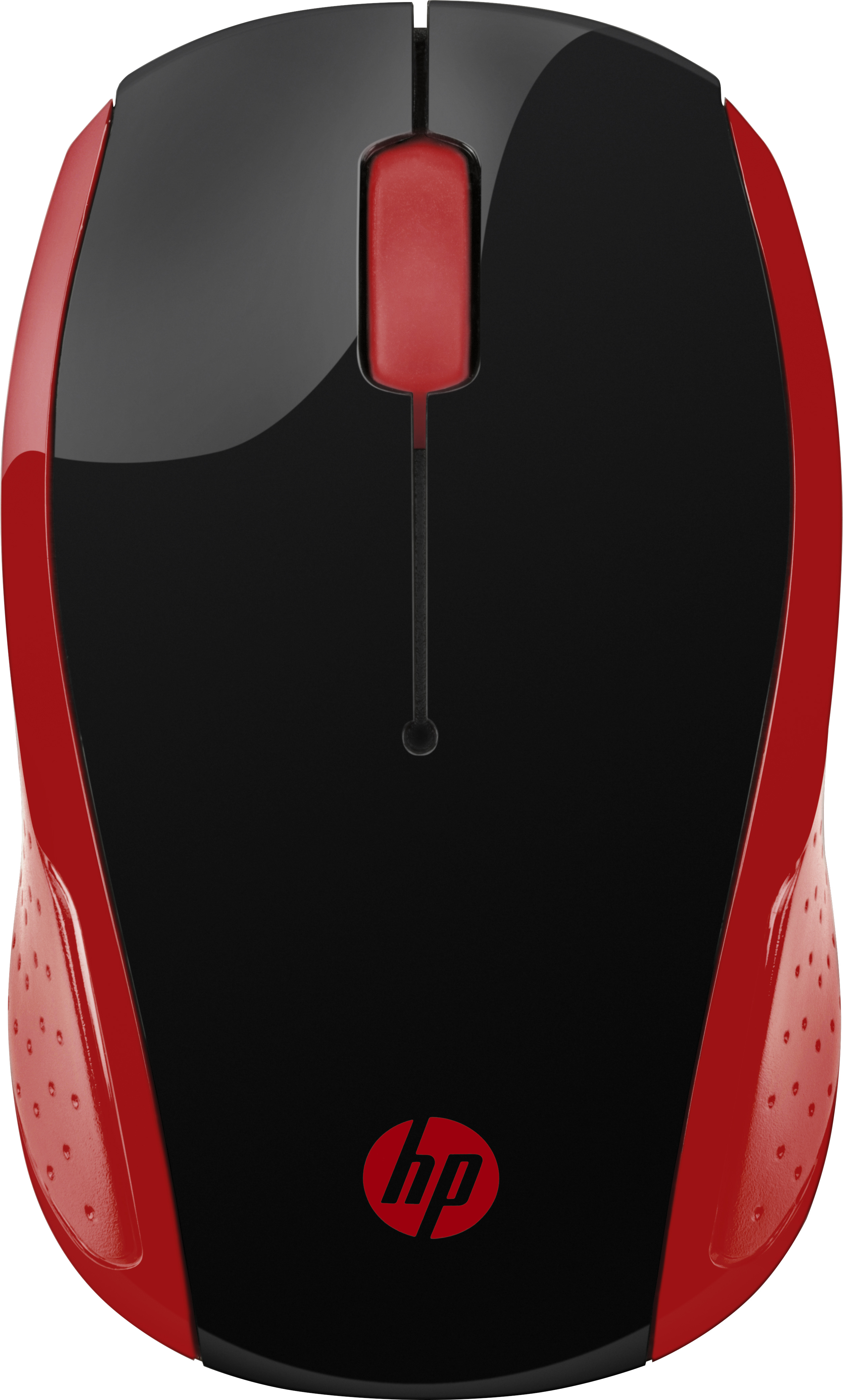 HP Wireless-Maus 200 (Empress Red), Beidhändig, Optisch, RF Wireless, 1000 DPI, Schwarz, Rot