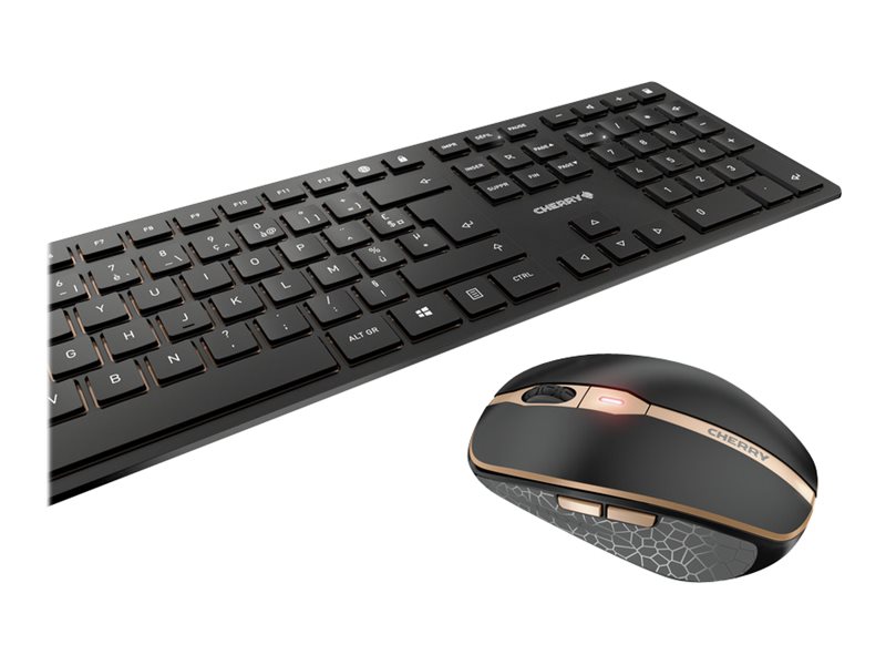 Cherry DW 9100 SLIM - Tastatur-und-Maus-Set - kabellos - TL: Französisch, AZERTY - schwarz, Ansicht 3
