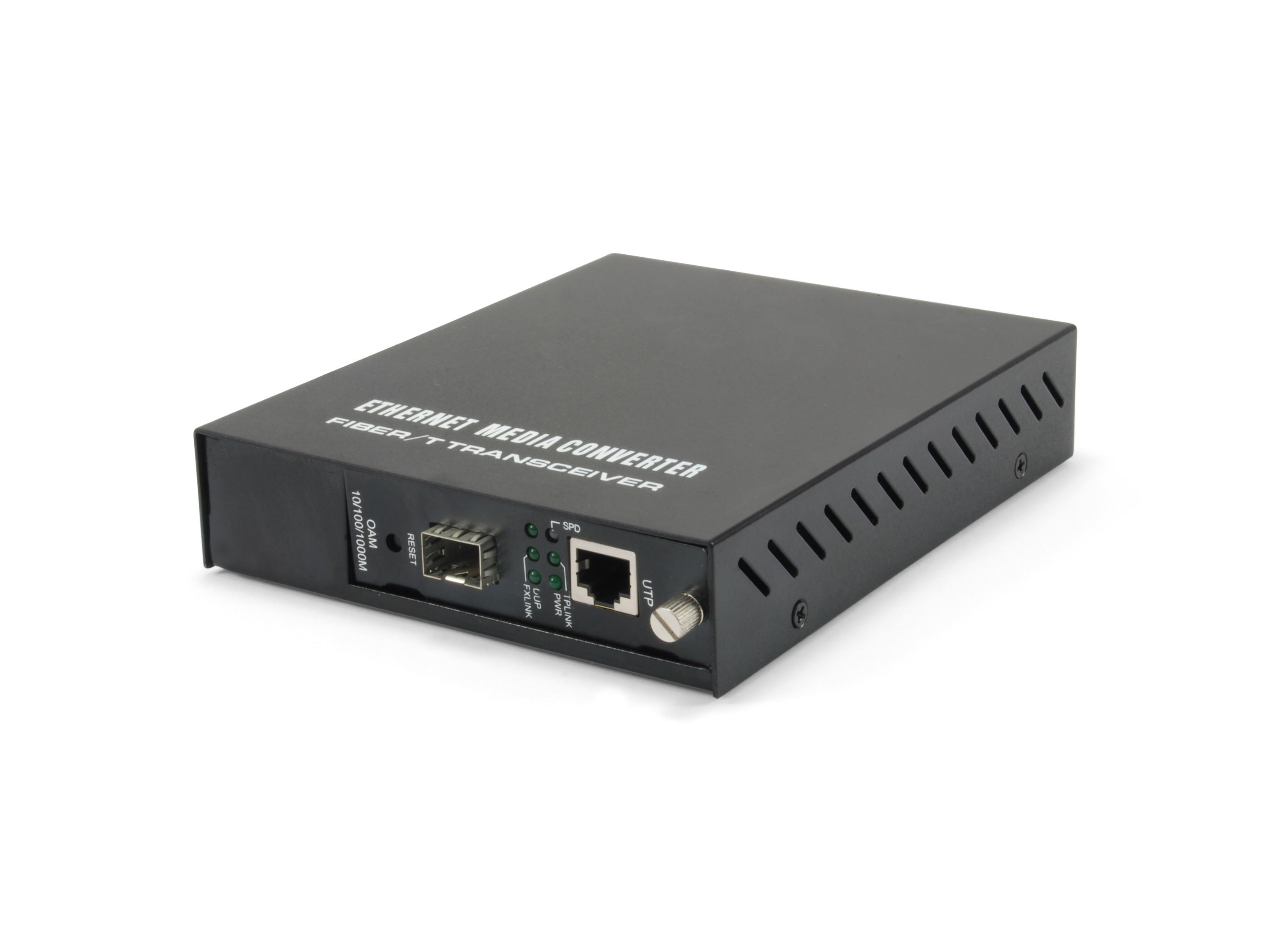 LevelOne GVM-1000 - Medienkonverter - 100Mb LAN - 10Base-T, 100Base-TX, 1000Base-T, 1000Base-X - RJ-45 / SFP (mini-GBIC), Ansicht 3