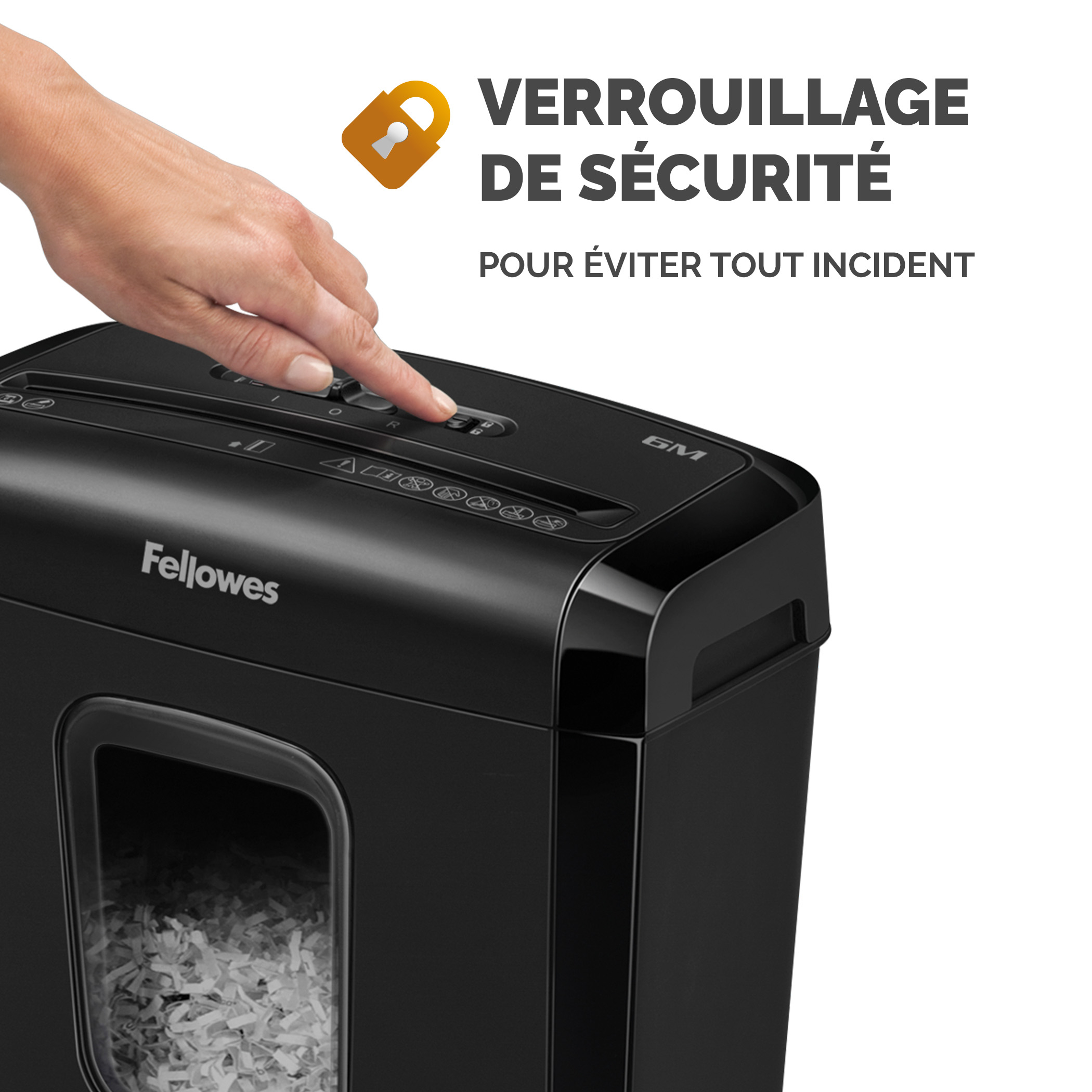 Fellowes Powershred 6M - Vorzerkleinerer - Mini-Cut, Ansicht 4