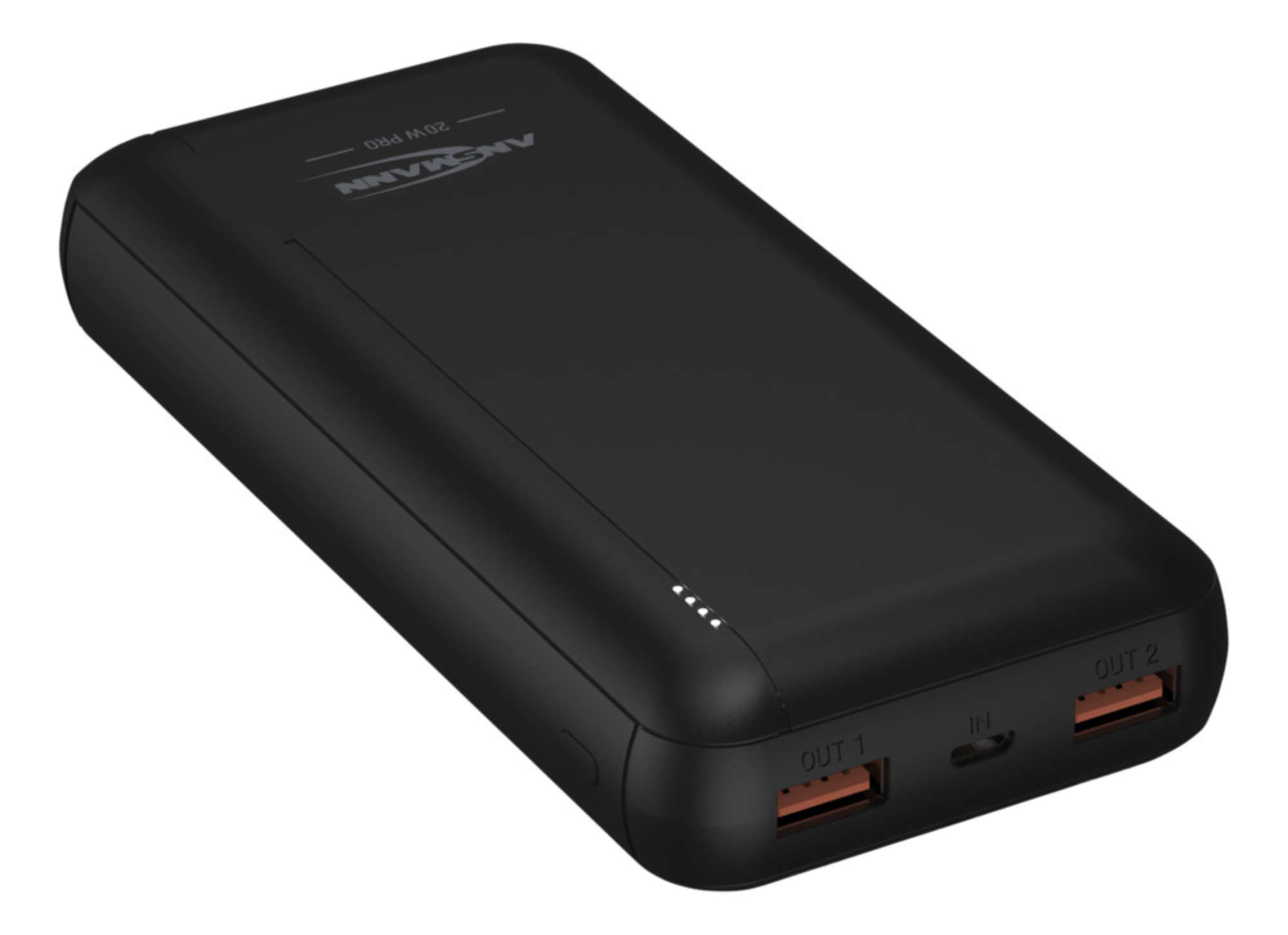 Ansmann PB320PD - 20000 mAh - Lithium Polymer (LiPo) - Quick Charge 3.0 - 3,7 V - Schwarz, Ansicht 2