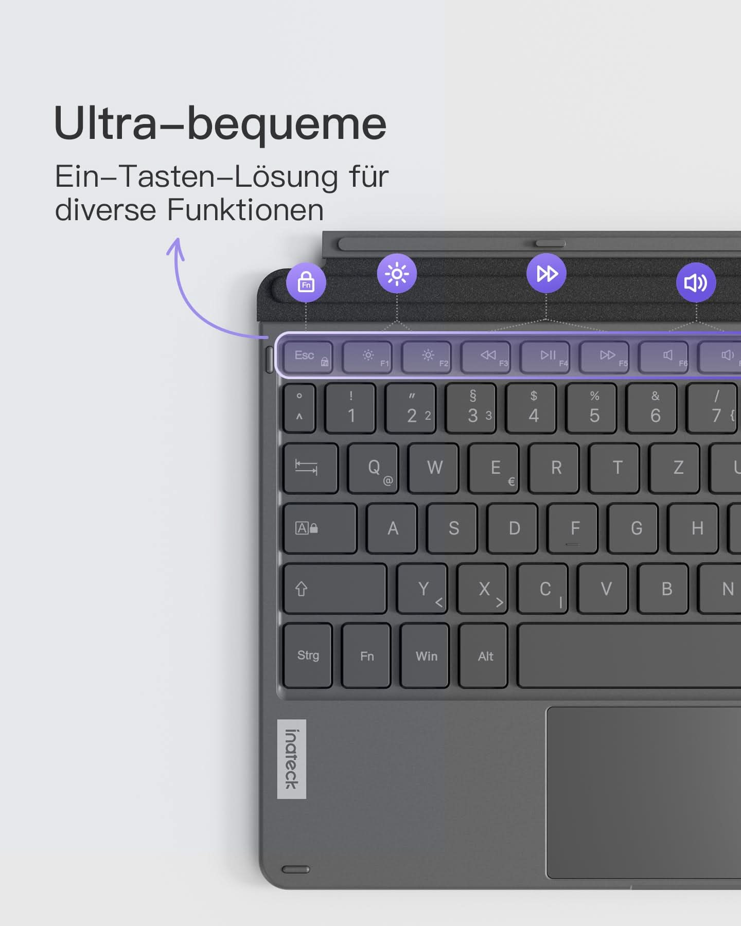 Inateck Keyboard Surface gray GO 1-4 Compatible, Ansicht 4
