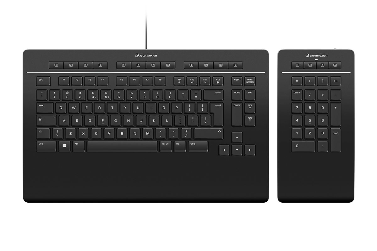 3Dconnexion Pro - Tastatur und Nummernfeld - USB - Schweiz, QWERTZ, Ansicht 2