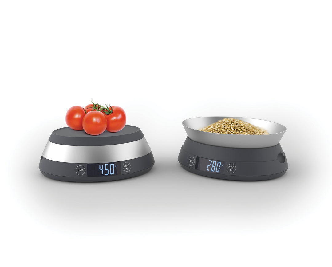 Joseph Joseph SwitchScale - Elektronische Küchenwaage - 5 kg - 1 g - Grau - Arbeitsplatte - Oval, Ansicht 2