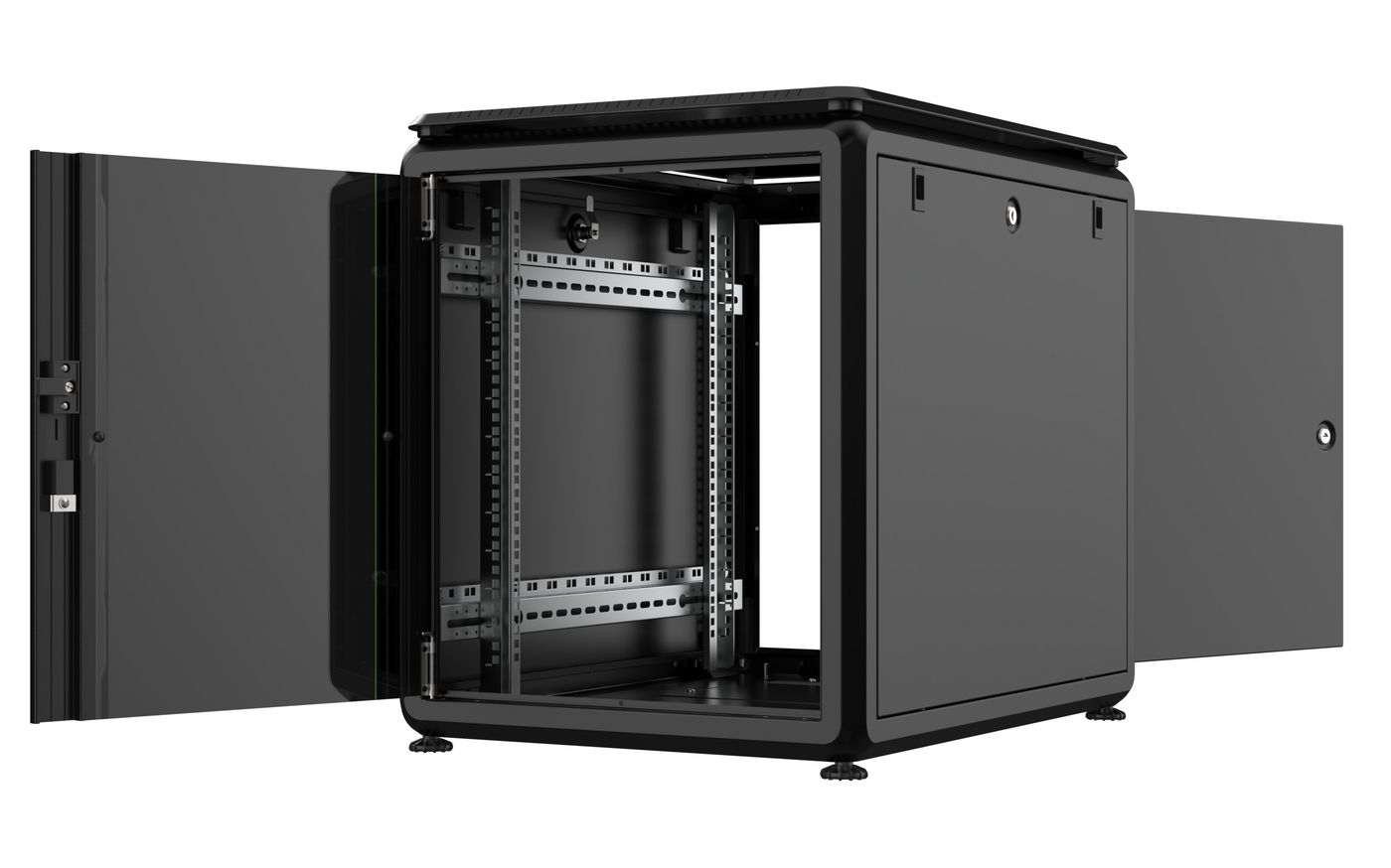 Lanview RDL12U68BL - 12U - 600 kg - 35 kg - Schwarz, Ansicht 2