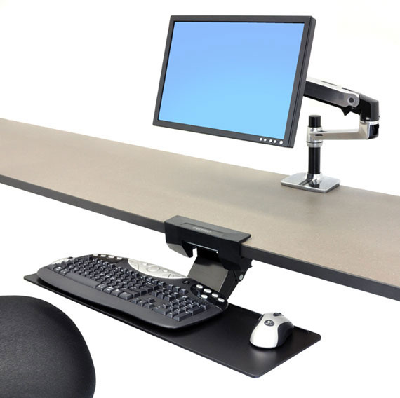 Ergotron Neo-Flex - Tastatur-/Mausablage mit Stützarmhalterung, Ansicht 2