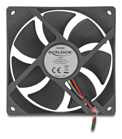 Delock Gehäuselüfter - axial - 92 mm - Schwarz, Ansicht 4
