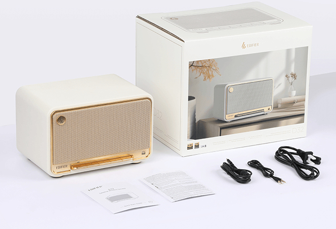 Edifier D32 Multiroom-fähiger WiFi Speaker Bluetooth weiß retail - Lautsprecher - 2.1, Ansicht 2