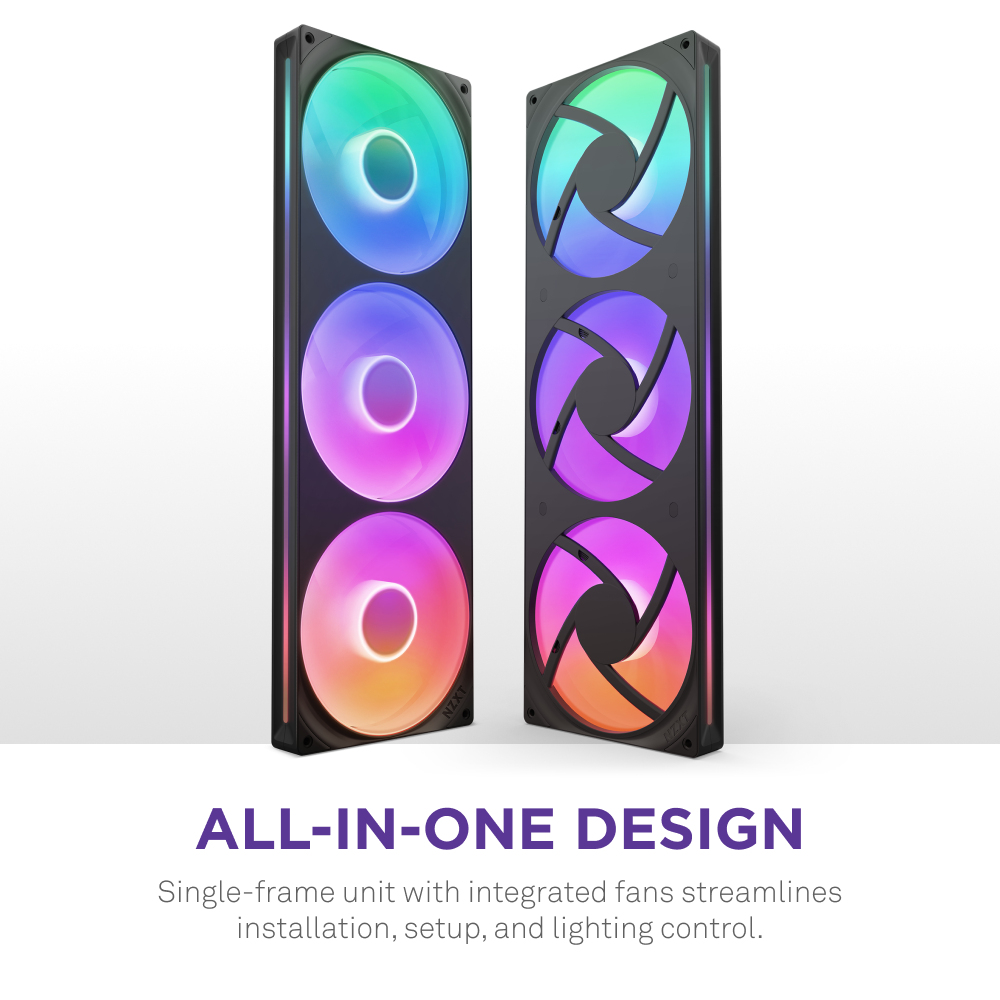 NZXT F Series F420 RGB Core - Einzelrahmen-Gebläseeinheit - schwarz, Ansicht 2