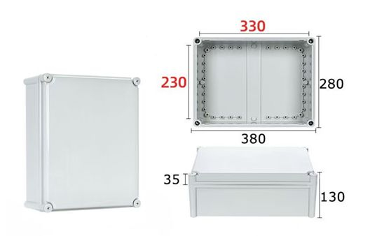 Lanview IP67 Rated Access Point Enclosure 380*280* LVRIP67-38X28X13-AP, Ansicht 2