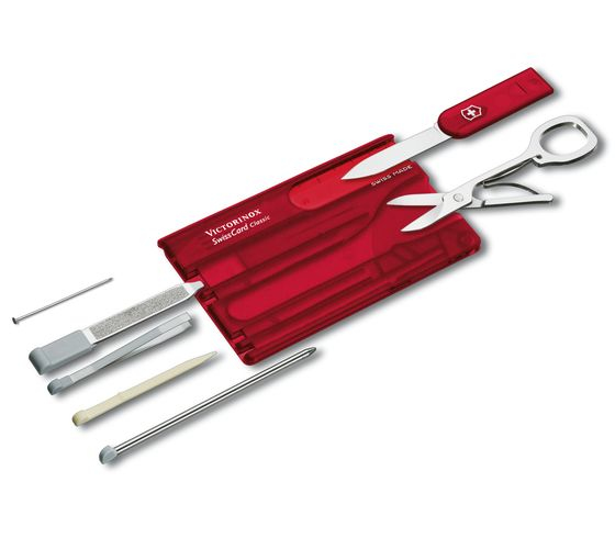 Victorinox SwissCard Classic - Rot - Transparent - ABS Synthetik - 82 mm - 4,5 mm - 26 g, Ansicht 3