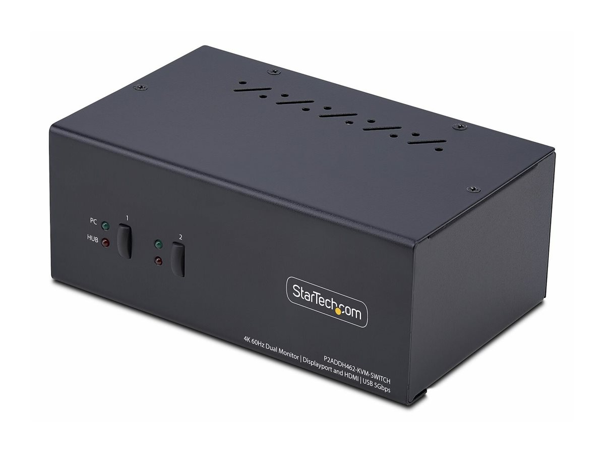 StarTech.com 2-Port Dual-Monitor DisplayPort en HDMI KVM Switch 4K 60Hz