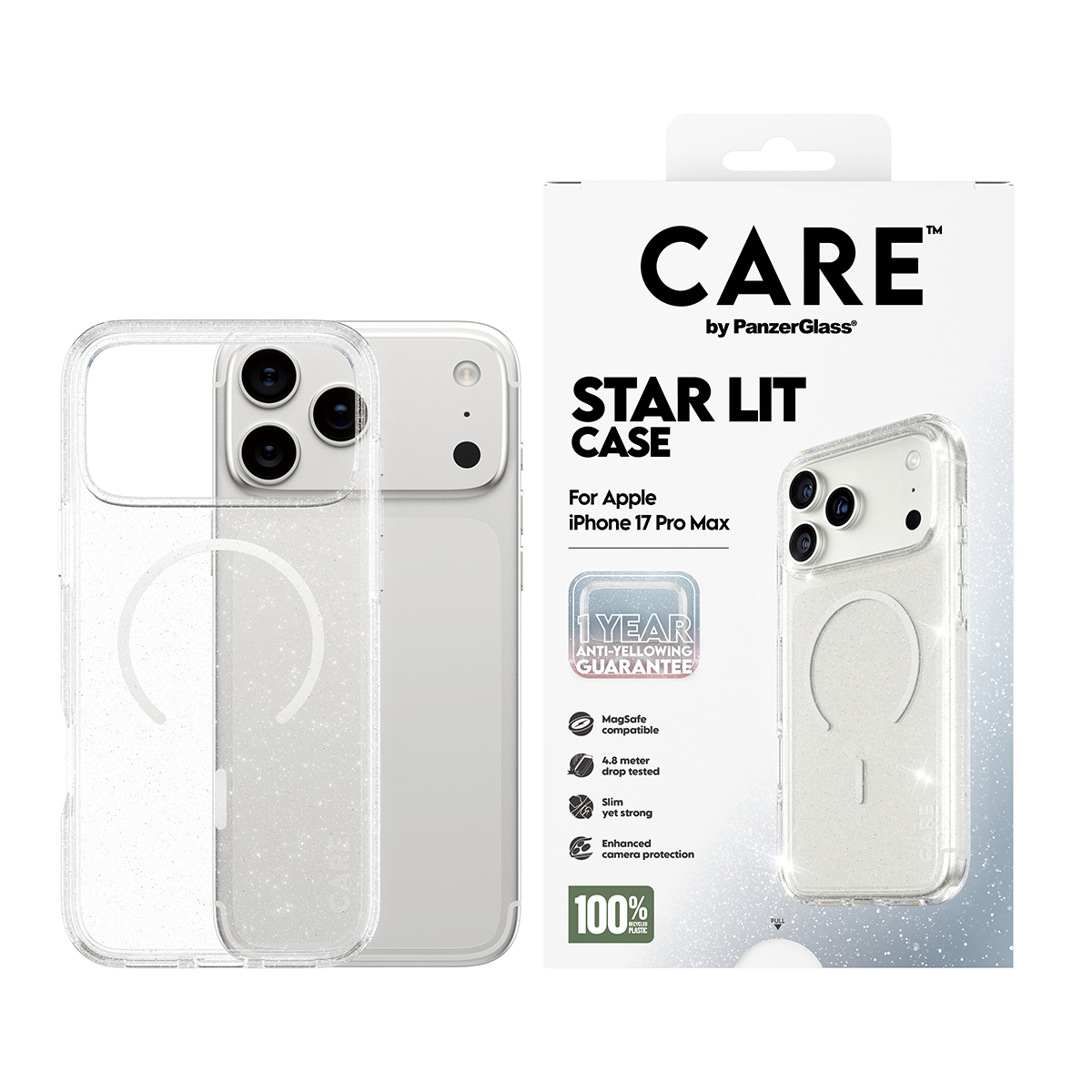 PanzerGlass CARE by Flagship Case Urban Combat Star Lit w. White MagSafe iPhone 17, Ansicht 2