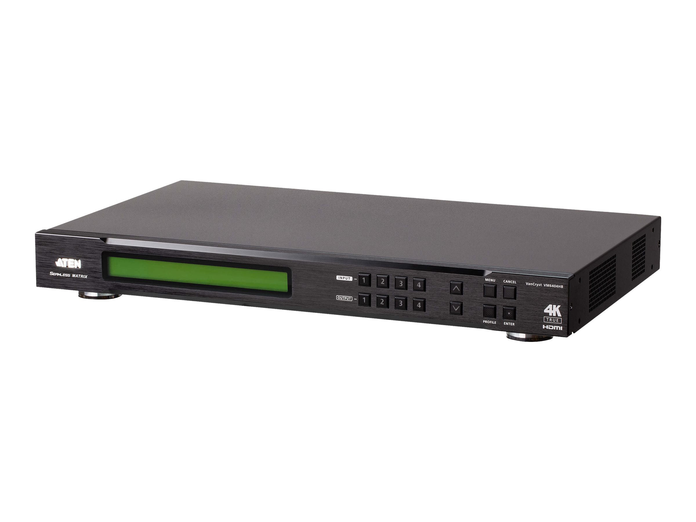 ATEN VanCryst VM6404HB 4 x 4 True 4K HDMI Matrix Switch with Scaler