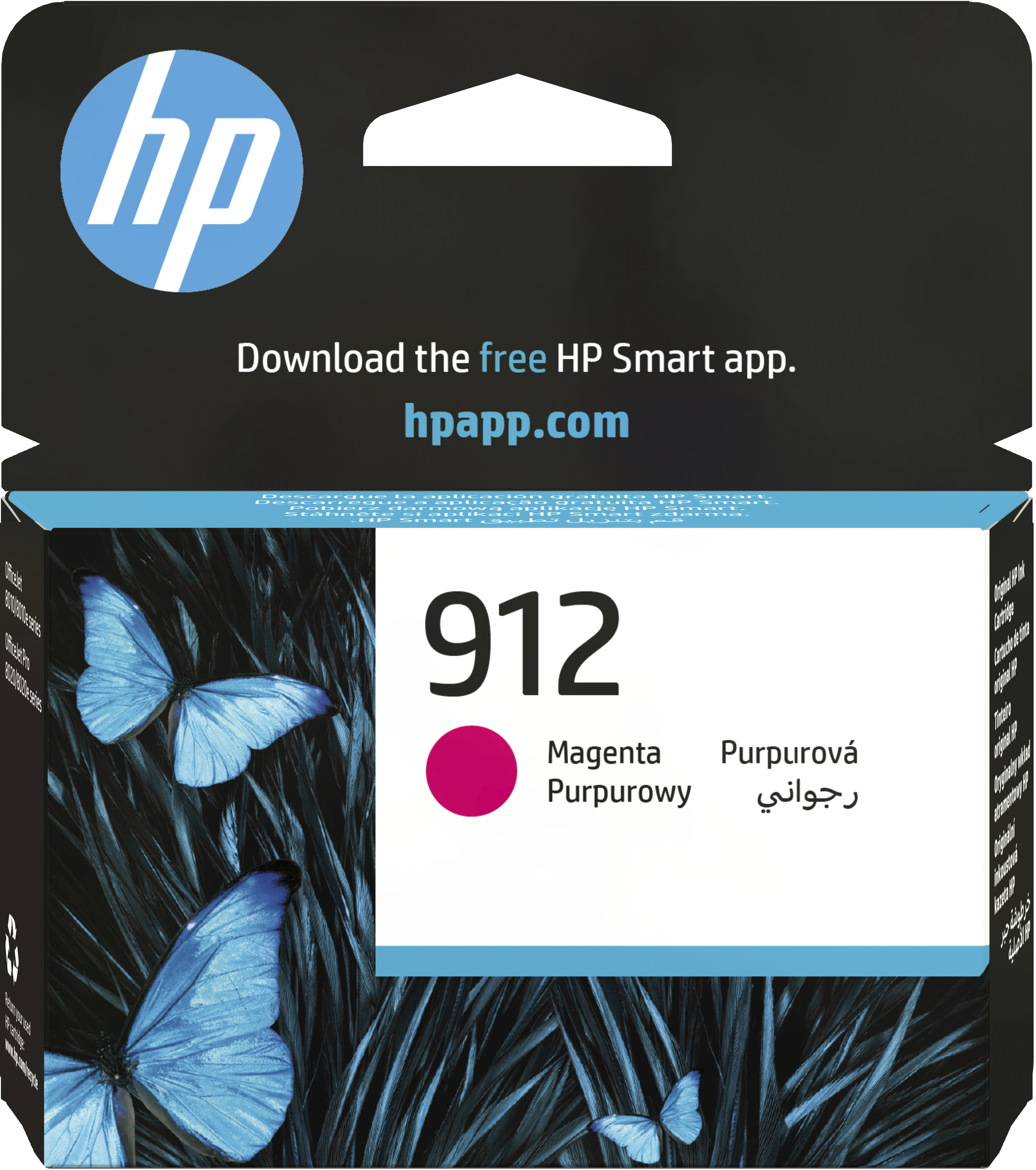 HP 912 Magenta Original Druckerpatrone, Standardertrag, Magenta, Tinte auf Pigmentbasis, 2,93 ml, 1 Stück(e), 315 Seiten