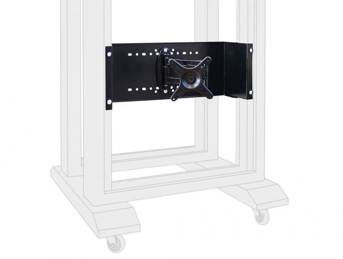 Delock Monitorarm - Rack montierbar - Schwarz - 4U - 48.3 cm (19), Ansicht 4