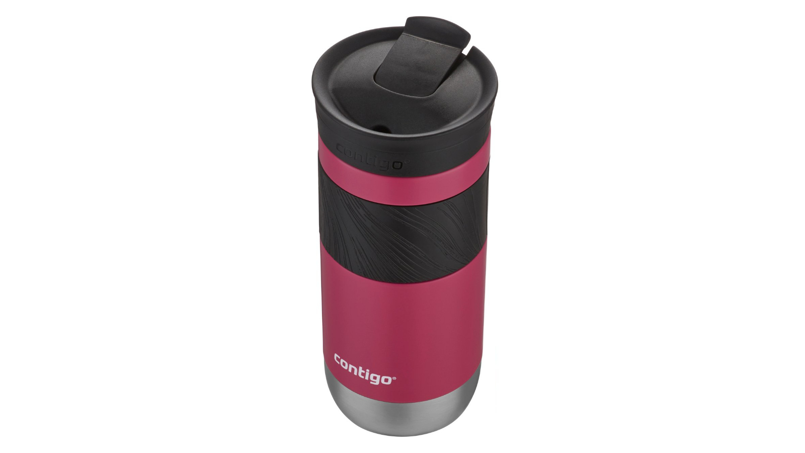 Contigo Thermobecher Byron 2.0 SNAPSEAL 470ml Dragon Fruit - Schwarz - Rot - Edelstahl - 6 h - 12 h - 470 ml - 83 mm, Ansicht 4