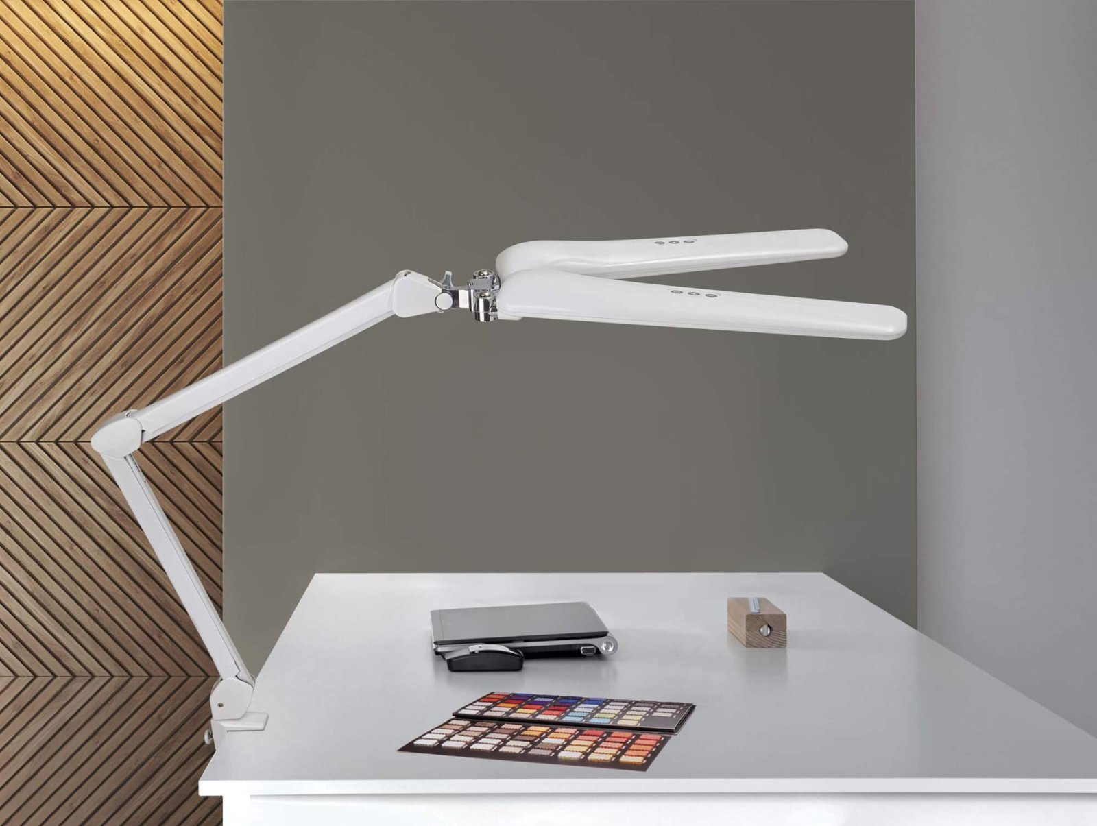Jakob Maul GmbH MAUL 8205402 - Weiß - LED workstation lamp MAULcraft duo, Ansicht 4