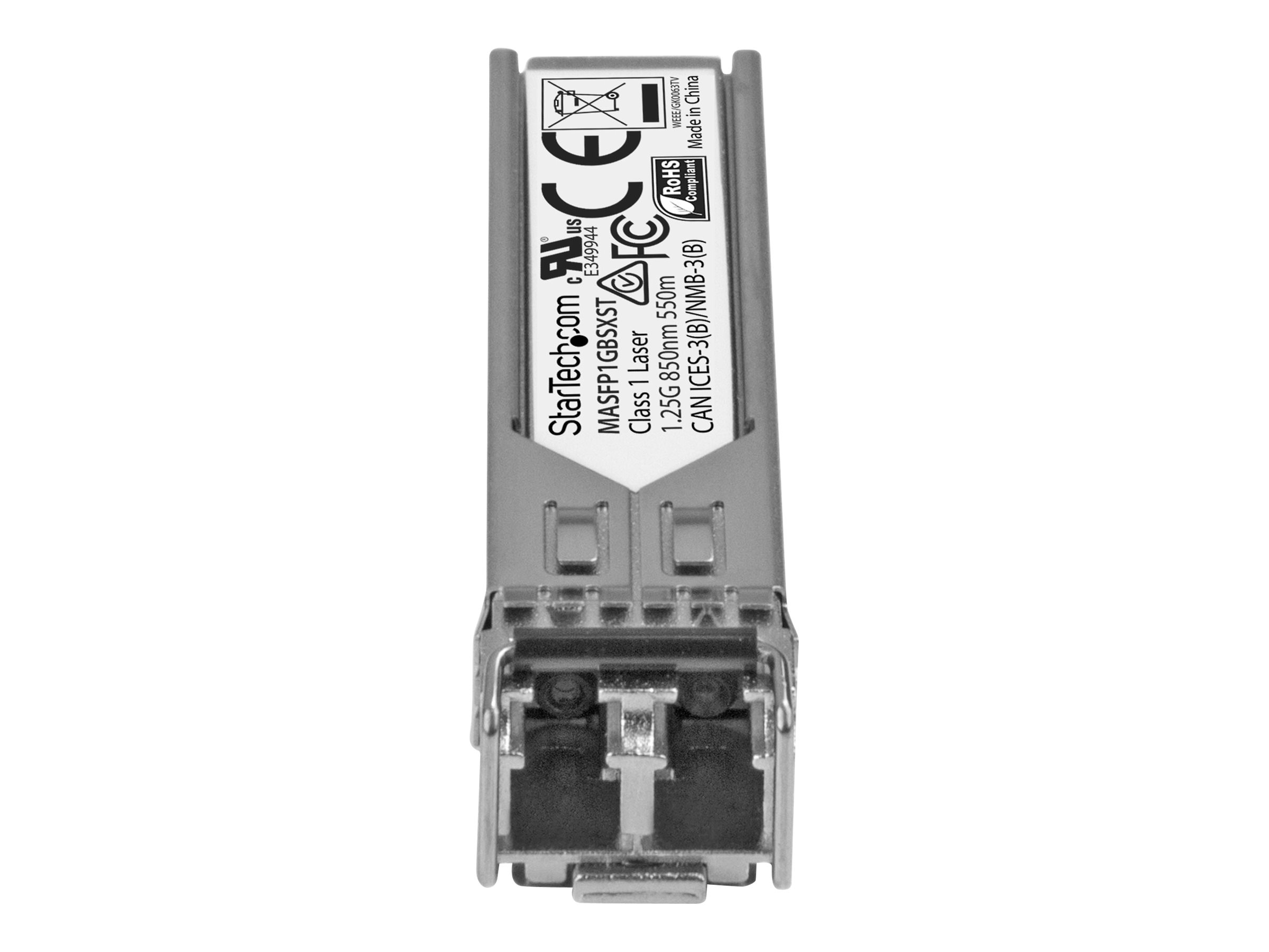 StarTech.com Cisco Meraki MA-SFP-1GB-SX Compatible SFP Module, 1000BASE-SX, 1GbE MMF Optic Transceiver, LC Connector, 550m, 850nm, DDM, Cisco Meraki MS225, MX400, Mini GBIC Transceiver - Lifetime Warranty (MASFP1GBSXST)