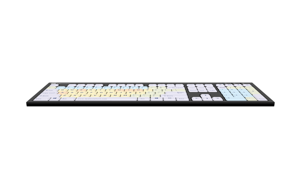Logickeyboard Dyslexie NERO Slimline - Tastatur - TL: UK, QWERTY, Ansicht 4