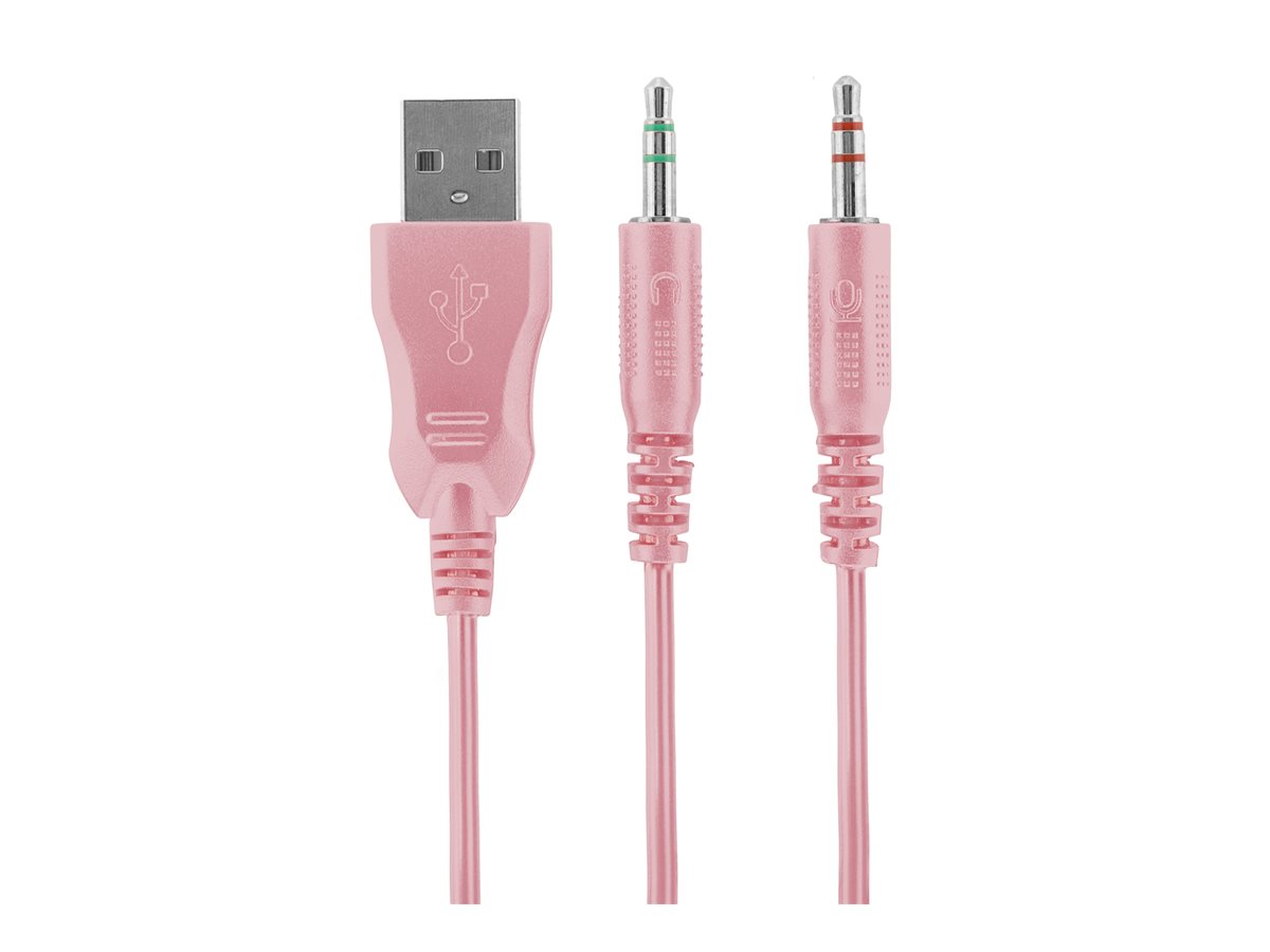 Deltaco Headset Gaming Stereo Klinke LED pink - Headset - 20 KHz, Ansicht 4