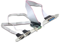 Delock MiniPCIe IO PCIe full size 2 x serial RS-232 1 x parallel