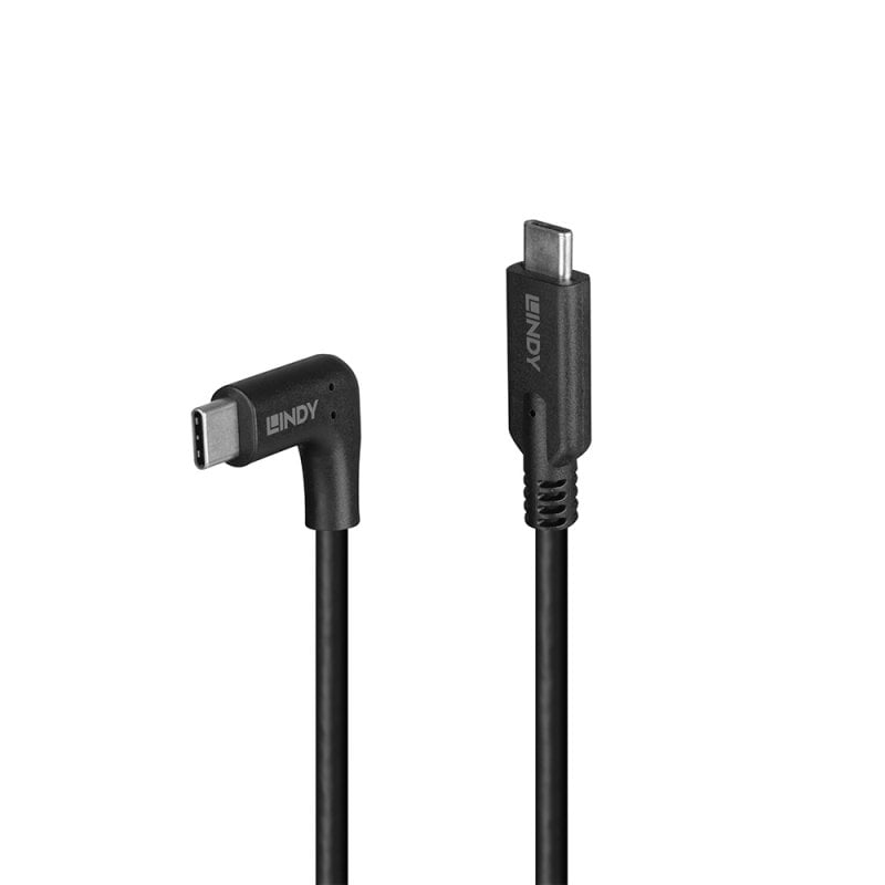 Lindy 1m USB 3.2 Typ C Kabel 90° gewinkelt - Kabel - Digital/Daten, Ansicht 2
