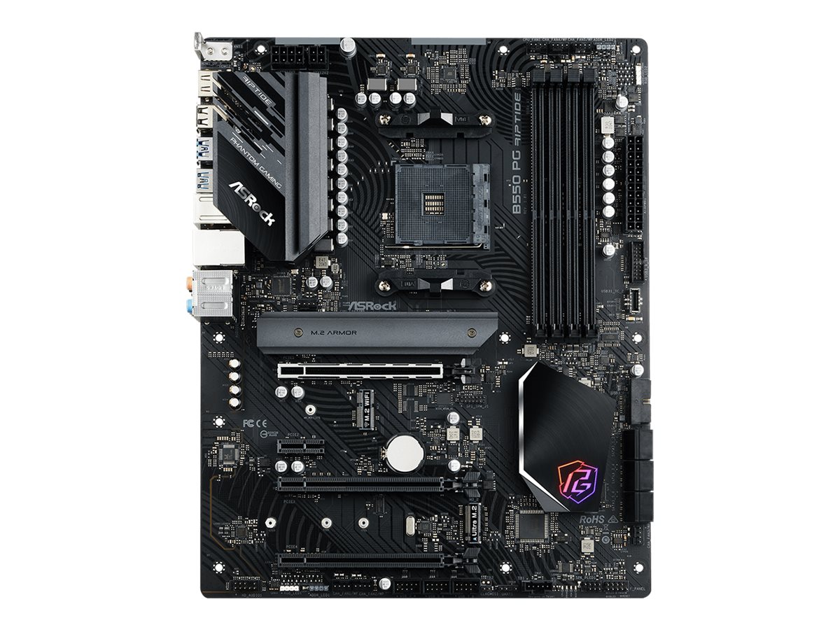 ASRock B550 PG Riptide - Motherboard - ATX - Socket AM4 - AMD B550 Chipsatz - USB-C Gen2, USB 3.2 Gen 1, USB 3.2 Gen 2 -