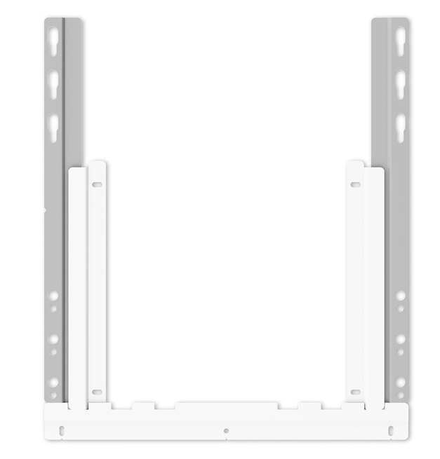 SMS Slim Fixed - Befestigungskit (Wandbefestigung) - für LCD-Display zwischen 32-60 - weiß, Silber, Ansicht 3