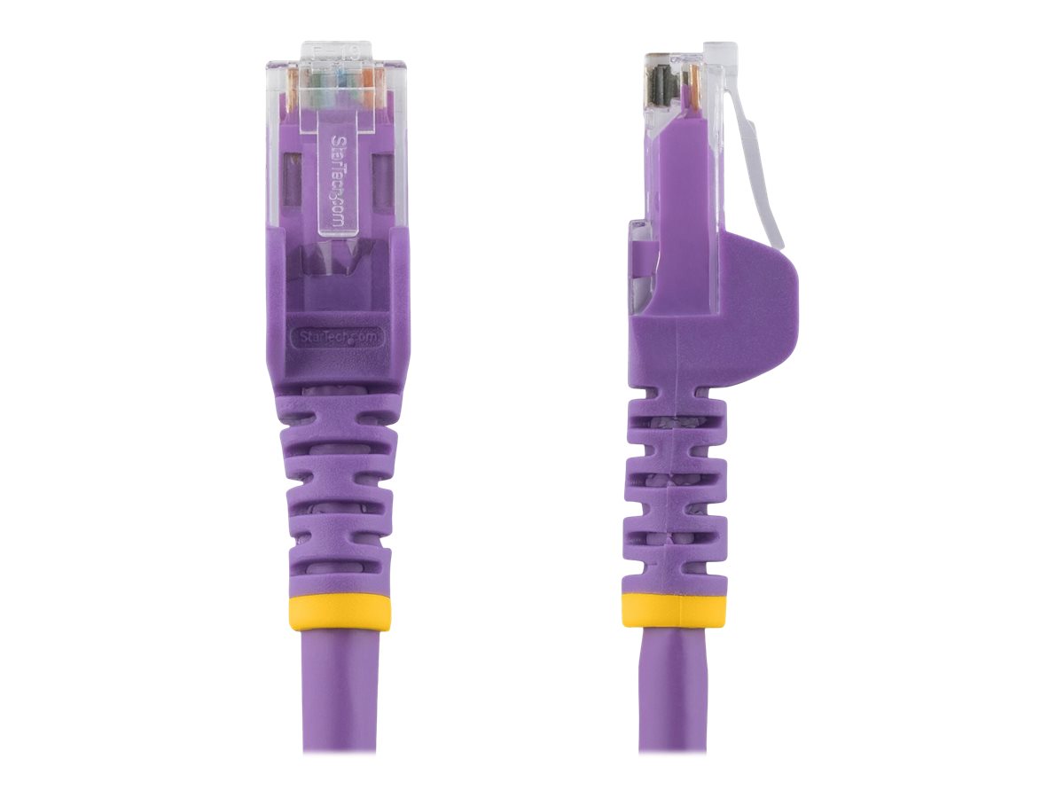 StarTech.com 3m CAT6 Ethernet Cable, 10 Gigabit Snagless RJ45 650MHz 100W PoE Patch Cord, CAT 6 10GbE UTP Network Cable w/Strain Relief, Purple, Wiring is UL Certified/TIA - Category 6 - 24AWG (N6PATC3MPL)