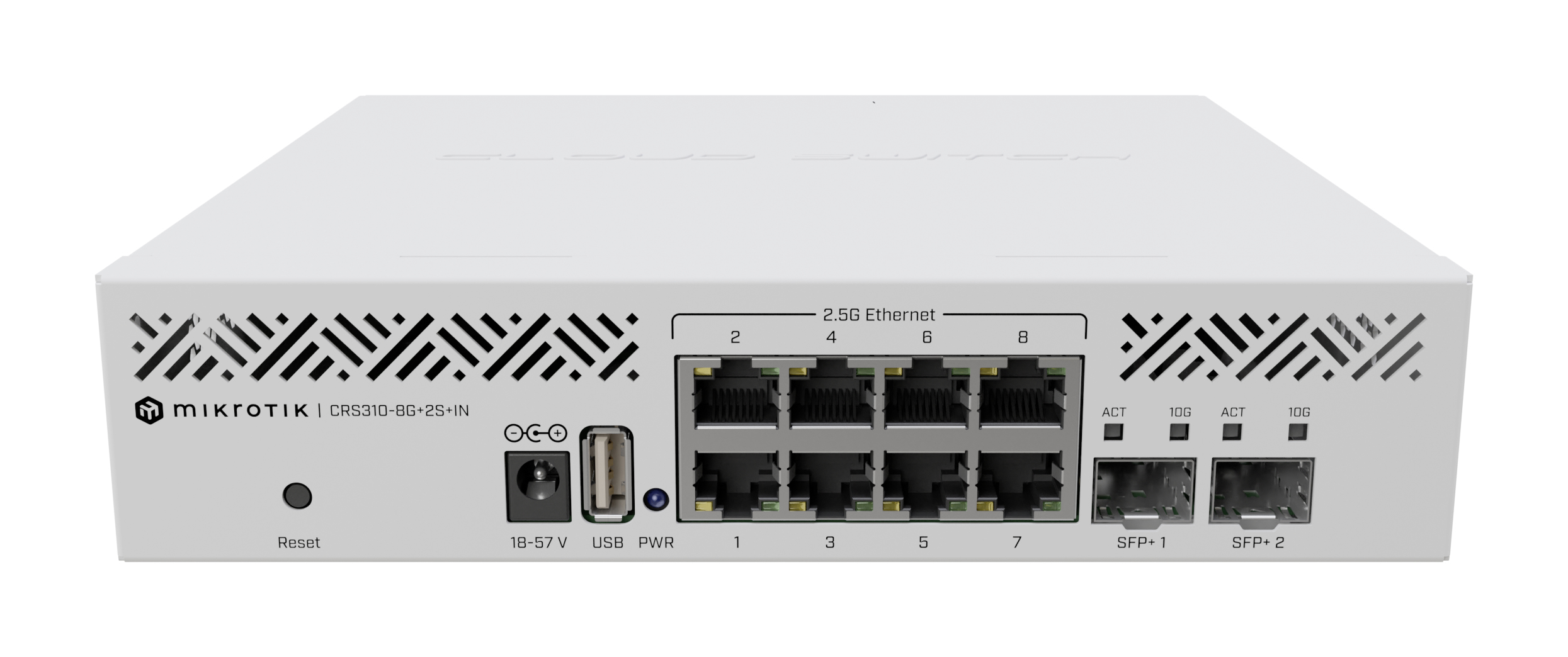 MikroTik CRS310-8G+2S+IN - Switch - L3 - 8 x 2.5GBase-T + 2 x 10 Gigabit SFP+, Ansicht 3