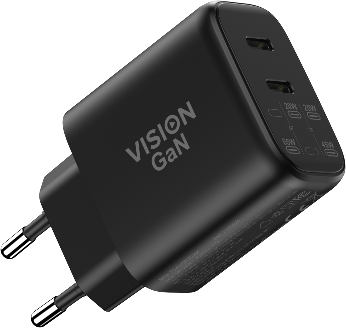 Vision USB-C Charger with EU Plug - 20.000 W, Ansicht 2