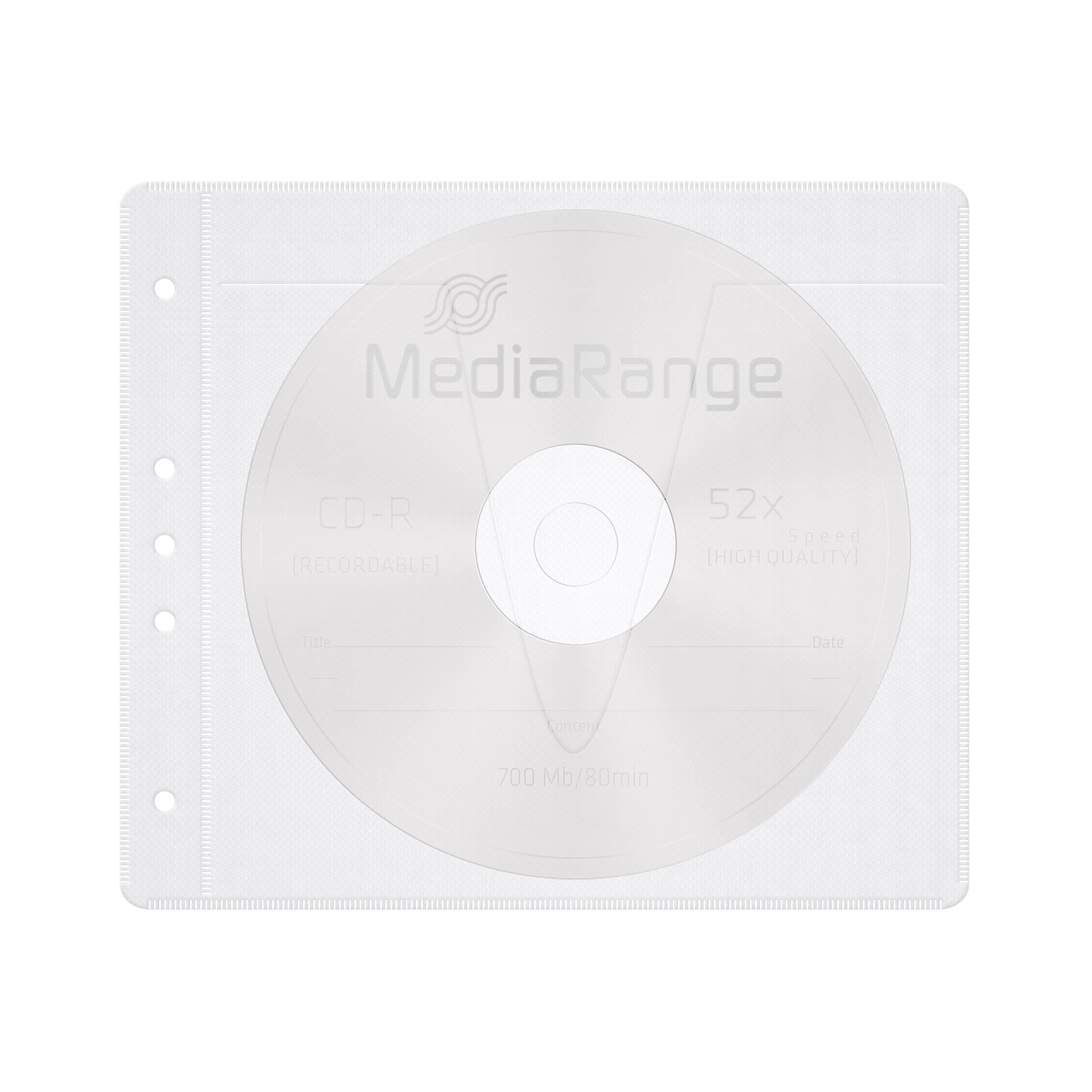 MEDIARANGE CD-/DVD-Hülle - Kapazität: 1 CD, 1 DVD - weiß (Packung mit 100), Ansicht 3