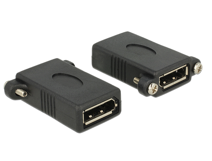 Delock DisplayPort 1.1 F-F, DisplayPort, DisplayPort, Schwarz