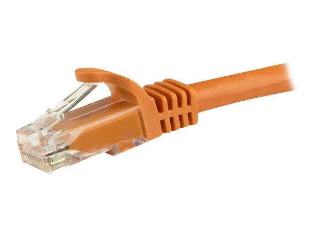 StarTech.com 7.5m CAT6 Ethernet Cable, 10 Gigabit Snagless RJ45 650MHz 100W PoE Patch Cord, CAT 6 10GbE UTP Network Cable w/Strain Relief, Orange, Wiring is UL Certified/TIA - Category 6 - 24AWG (N6PATC750CMOR)