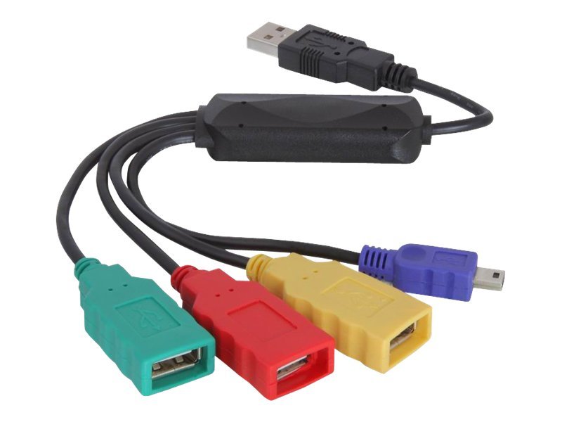 Delock USB 2.0 external 4-port cable HUB - Hub (61724)