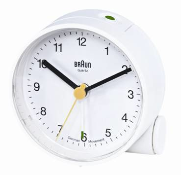 Braun BNC001 - Wecker - rund - Quarz - Schreibtisch, Ansicht 2