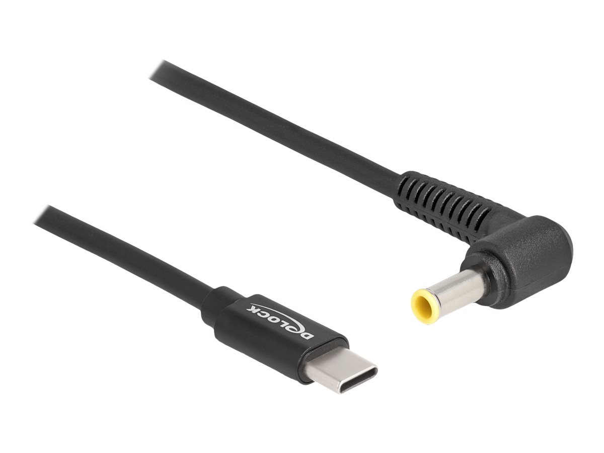 Delock Stromkabel - 24 pin USB-C (M) zu Gleischstromstecker 55 x 30 mm (M)