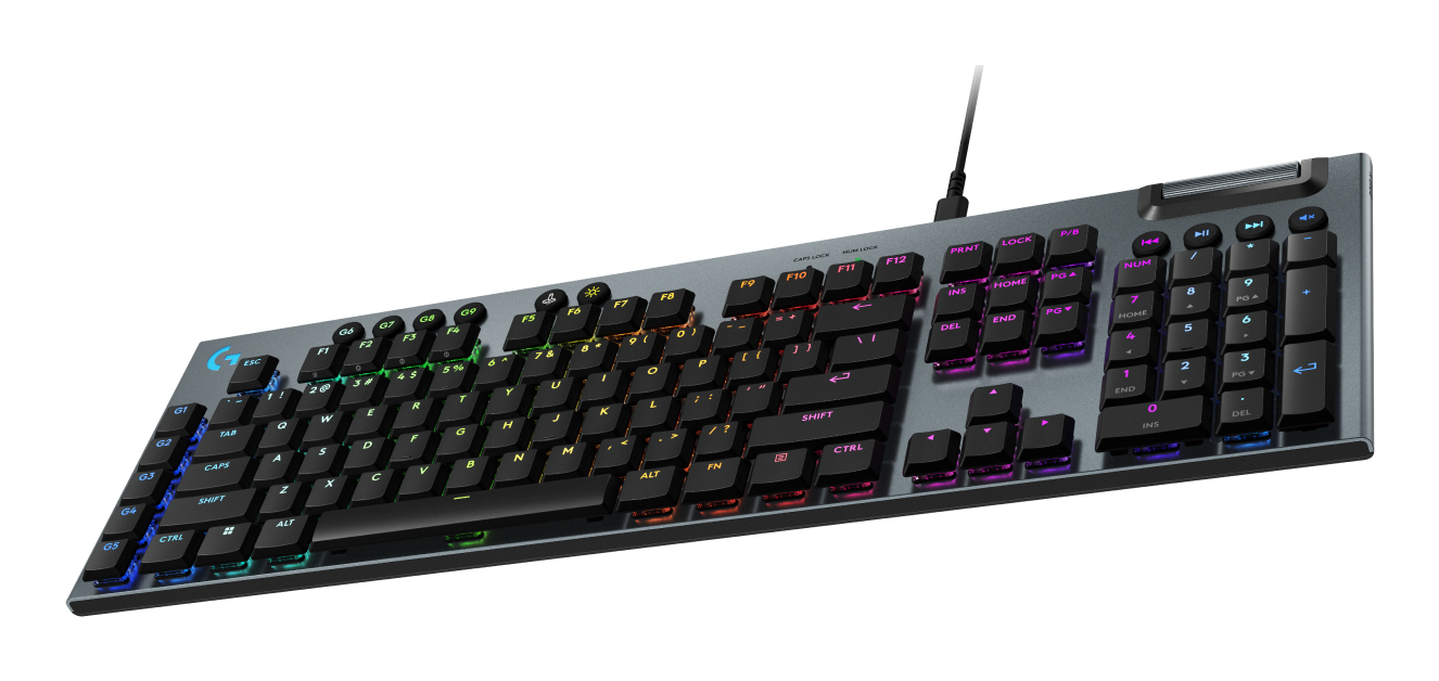 Logitech G G915 X - Tastatur - USB - Tastenschalter: GL Tactile - Schwarz - TL: US, QWERTY, Ansicht 4