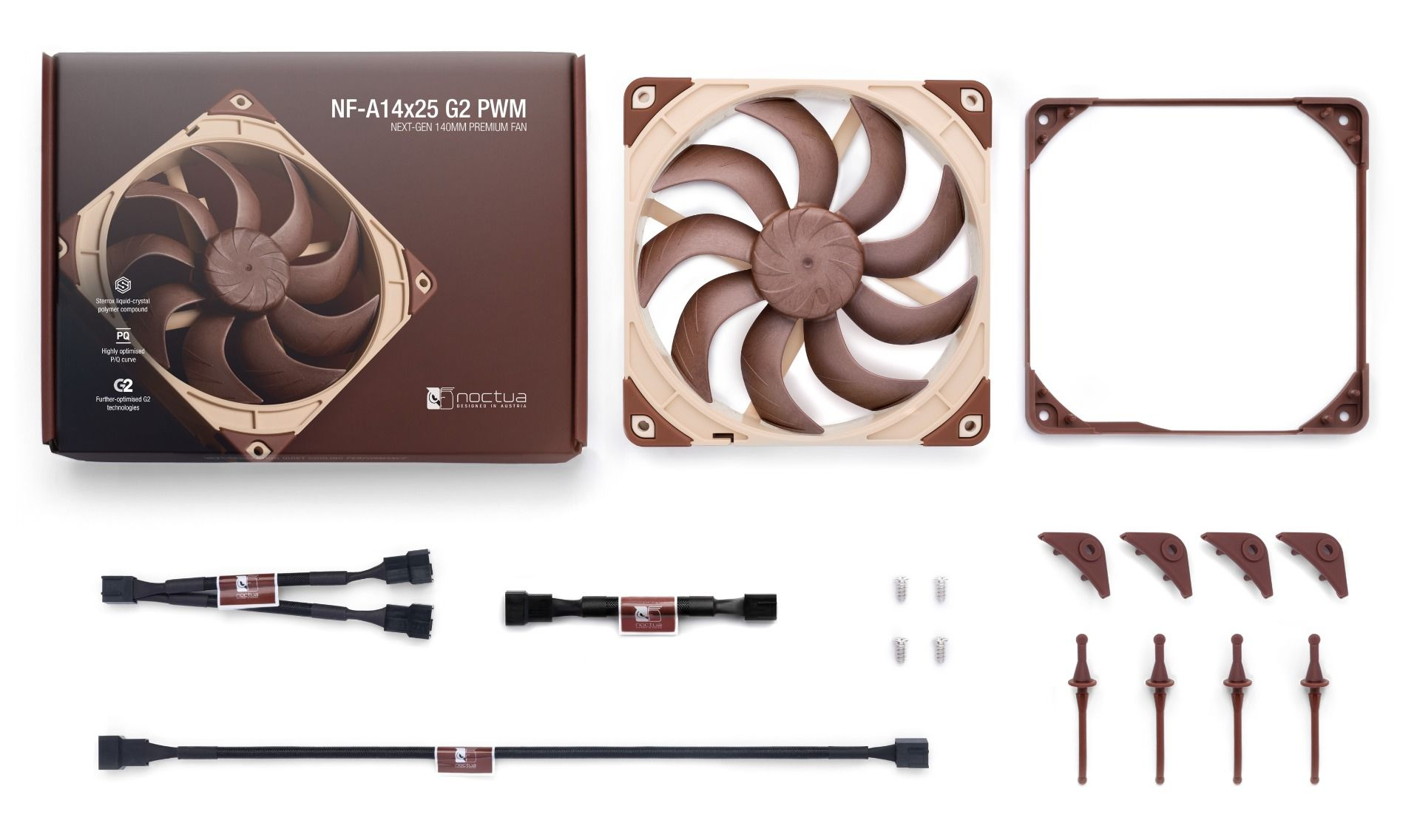 Noctua NF-A14x25 G2 PWM - Gehäuselüfter - 140, Ansicht 2