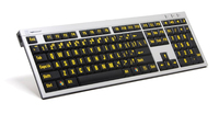 Logickeyboard LKB-LPRNTYB-AJPU - Full-size (100%) - Verkabelt - USB - Schwarz - Silber