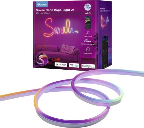 Govee Neon Strip Light 4 Meter White Matter ready, Ansicht 2