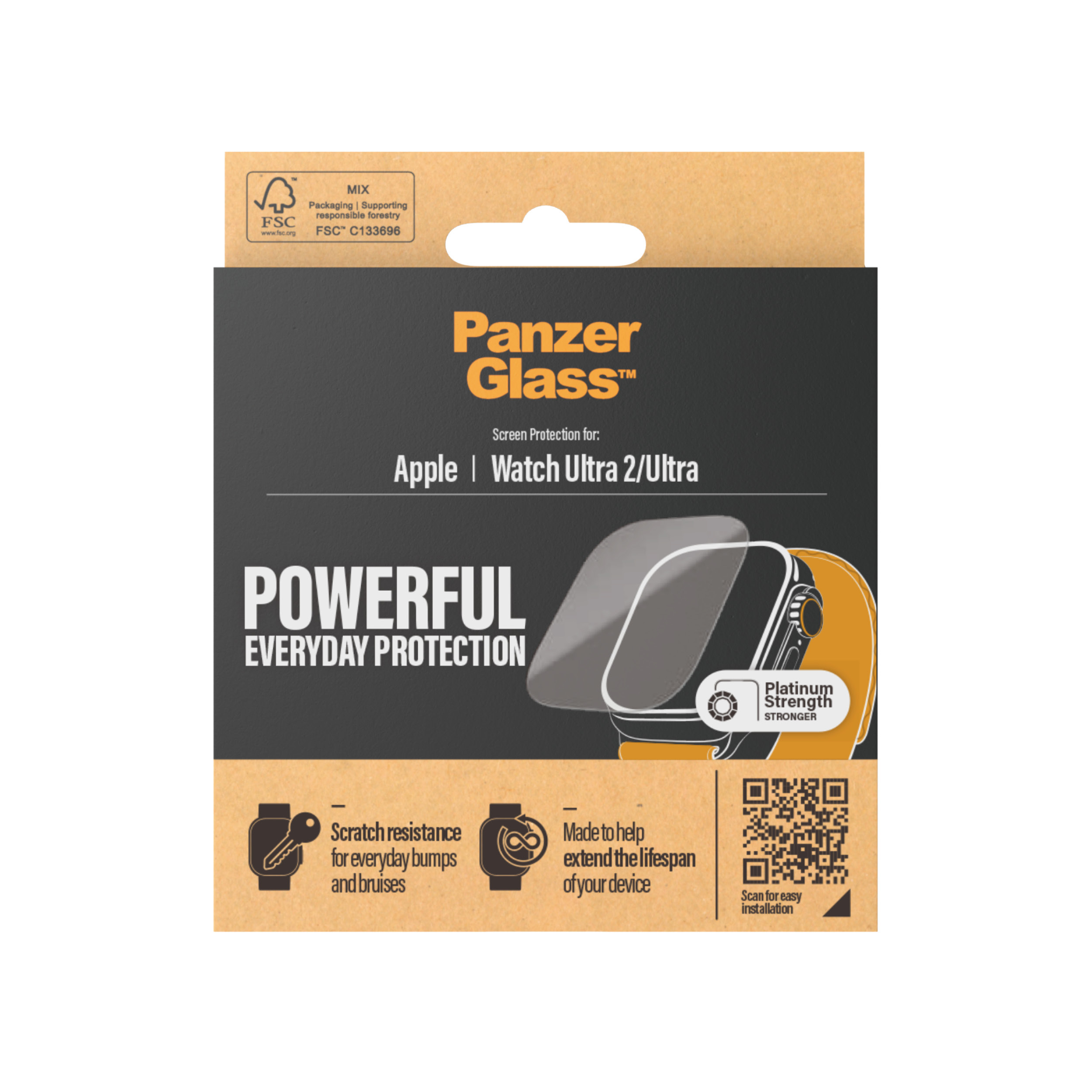 PanzerGlass Bildschirmschutz für Smartwatch - Glas - für Apple Watch Ultra (49 mm), Ansicht 3