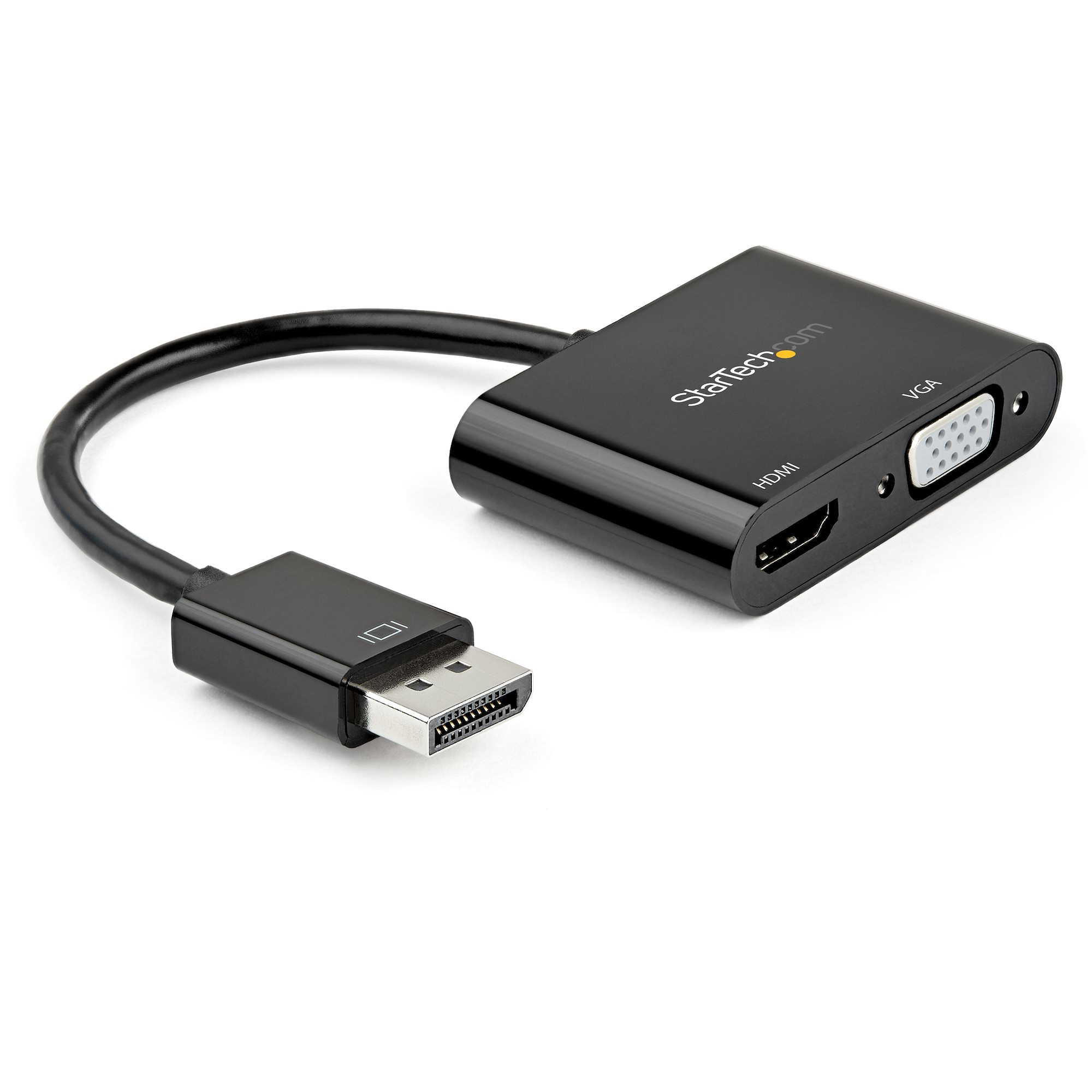 StarTech.com Adapter DisplayPort auf VGA HDMI - HDMI 4K 60Hz, DisplayPort, HDMI + VGA (D-Sub), Männlich, Weiblich, Gerade, Gerade