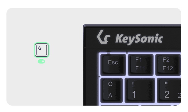 KeySonic KSK-3211ELU - Kabelgebunden - USB - Membran Key Switch - LED - Schwarz - TL: Deutsch, QWERTZ, Ansicht 4